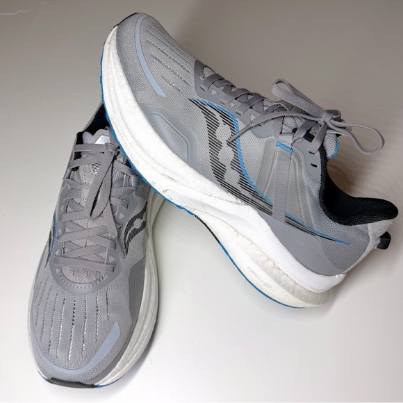 Saucony Men\'s Tempus Athletic Running Shoes Gray / White Size - 10 main image 5